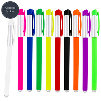 100 piezas | Bolígrafo de plástico con clip de color traslúcido, con logo impreso.