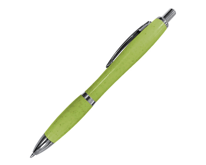 100 piezas | Bolígrafo ecológico y reciclable, con cuerpo de plástico ABS y \fibra de Trigo, con logo impreso